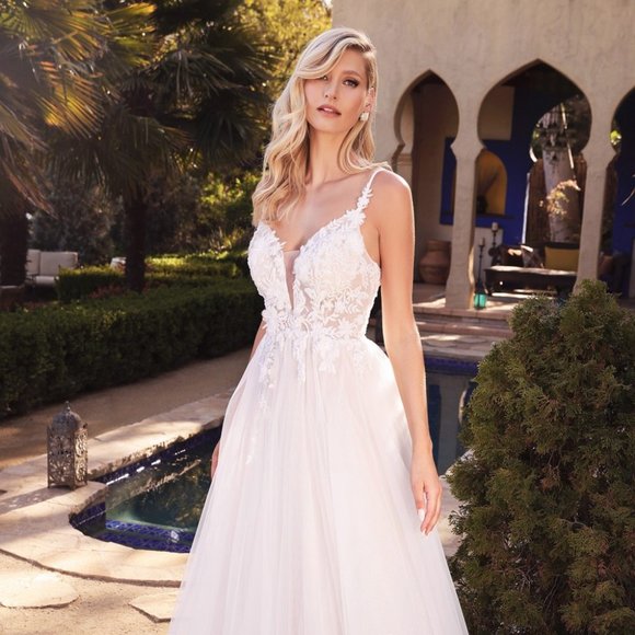 Cinderella Dresses & Skirts - NEW LONG OFF THE SHOULDER SLEEVELESS WEDDING DRESS WITH ZIPPER BACK  CD CB072W